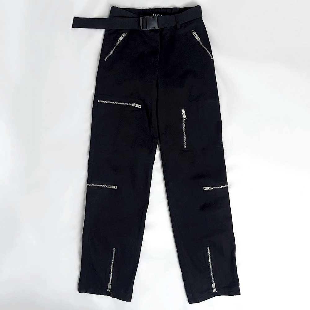 I.AM.GIA Black Cargo Zip Trousers